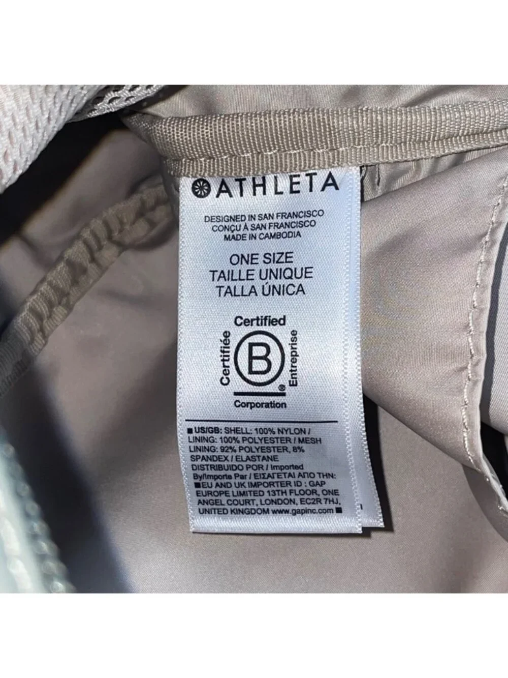 Athleta Women’s Green Nylon Adjustable Strap Anytime Crescent Crossbody Bag